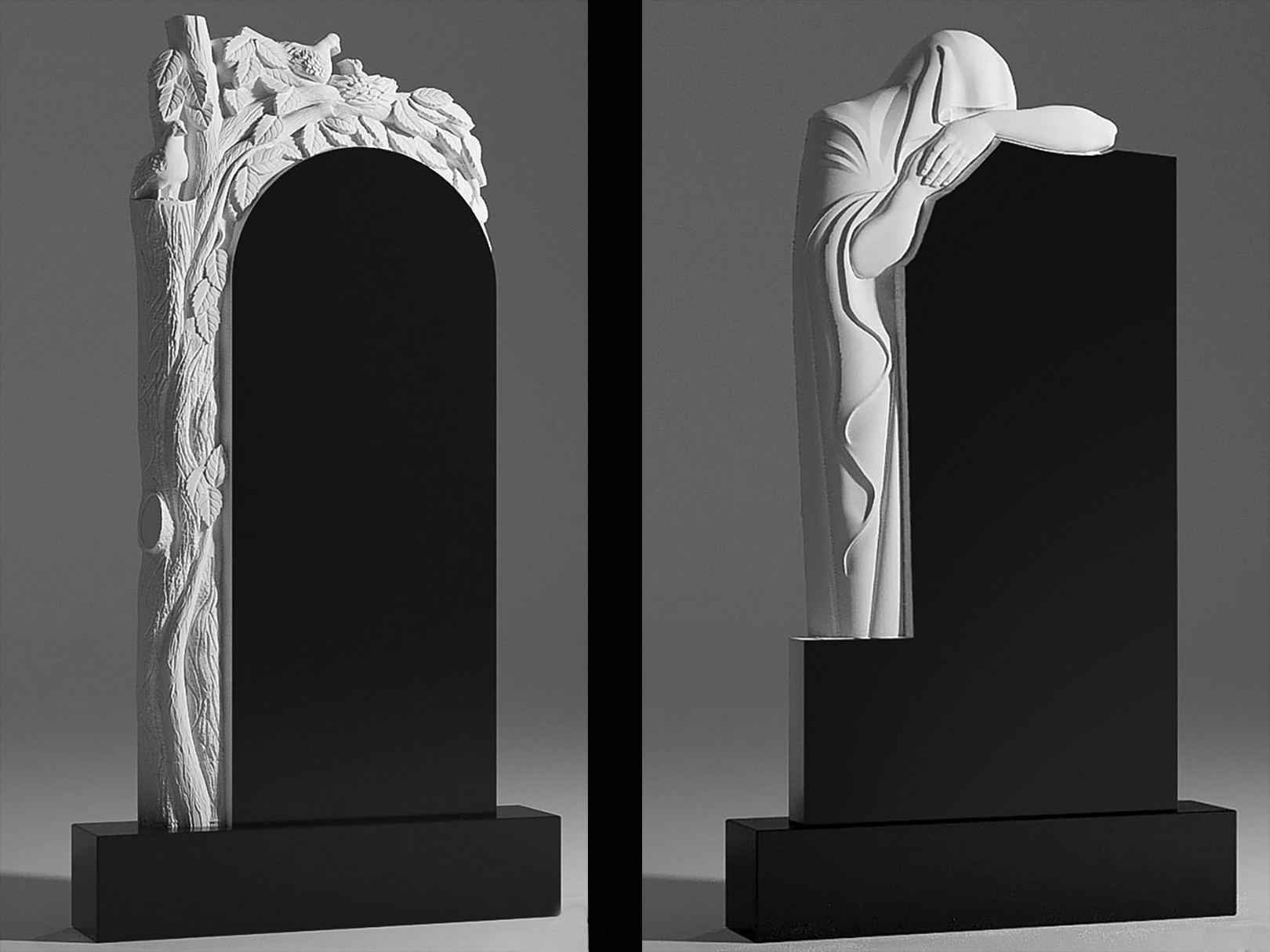 Памятники-скульптуры с художественной резкой