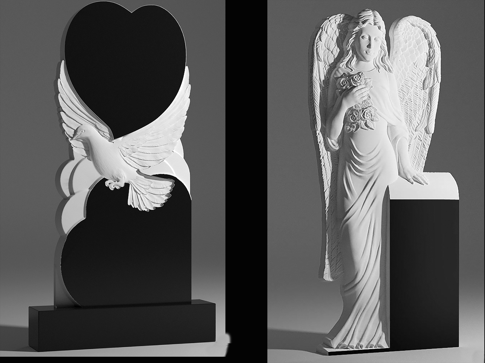 Памятники-скульптуры с художественной резкой